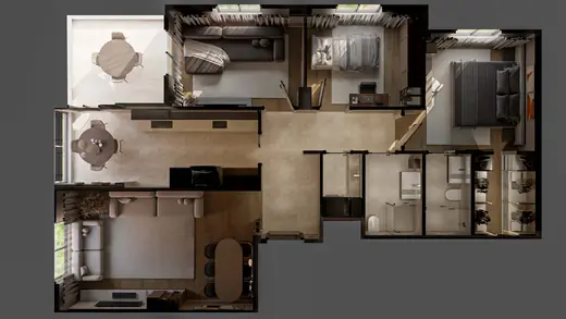 Hill City 3,5+1 daire, daire planı
