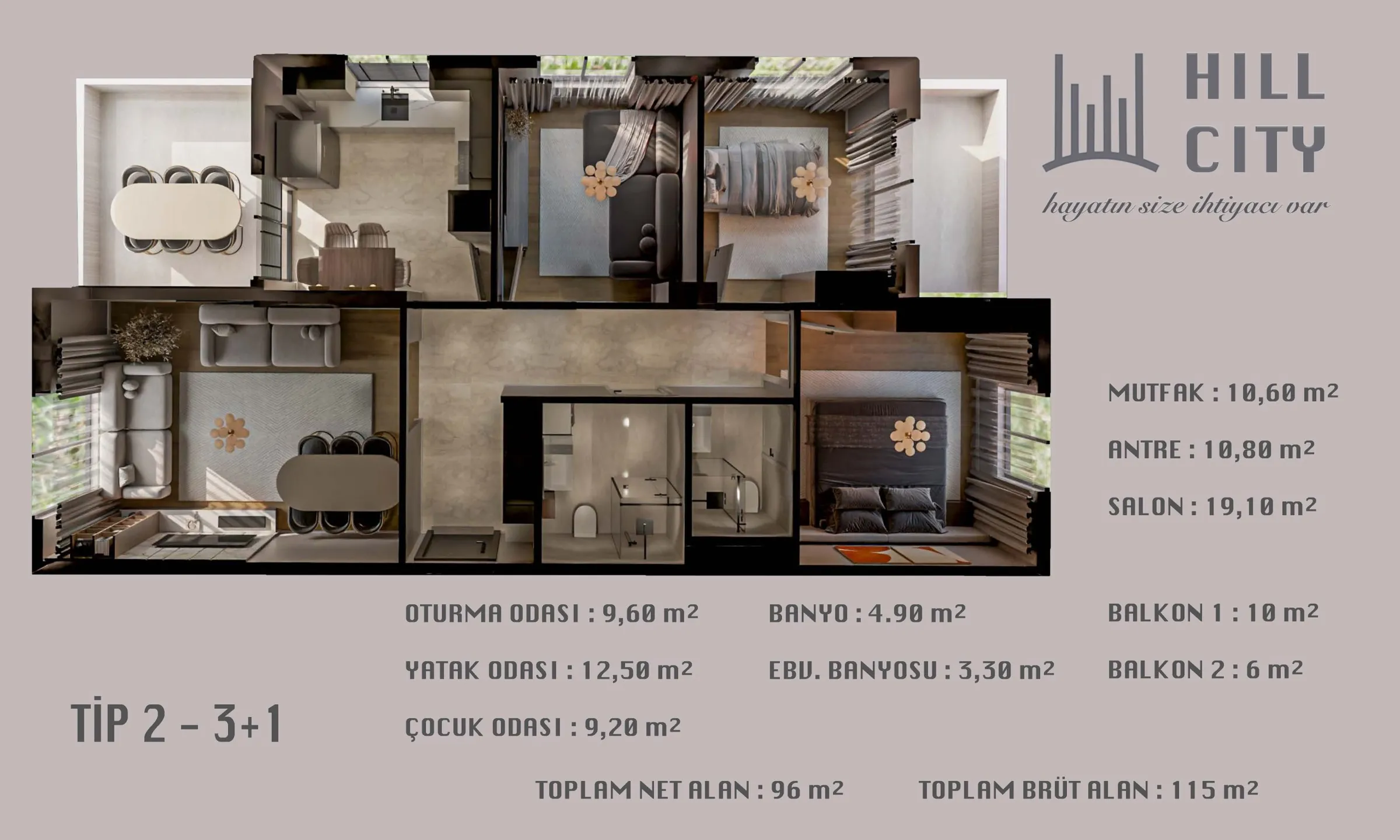 Hill City katalog, 3+1 Tip 2 sayfa 1